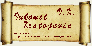 Vukomil Krstojević vizit kartica